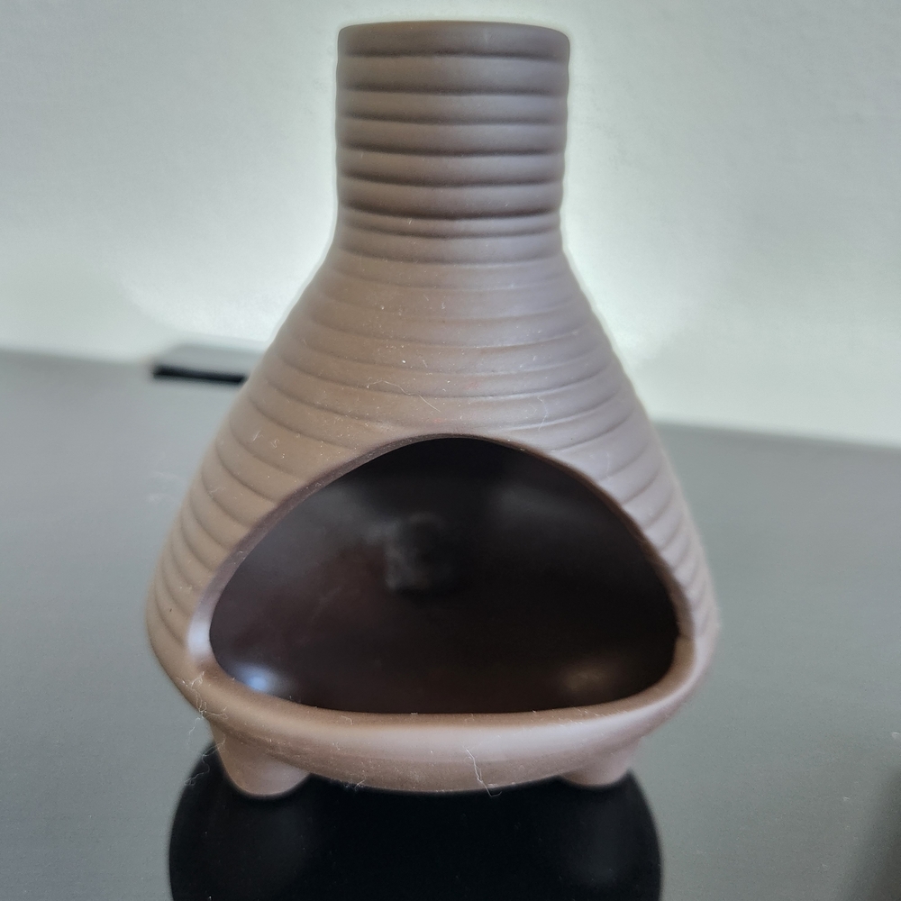 Brown Ceramic Incense Holder